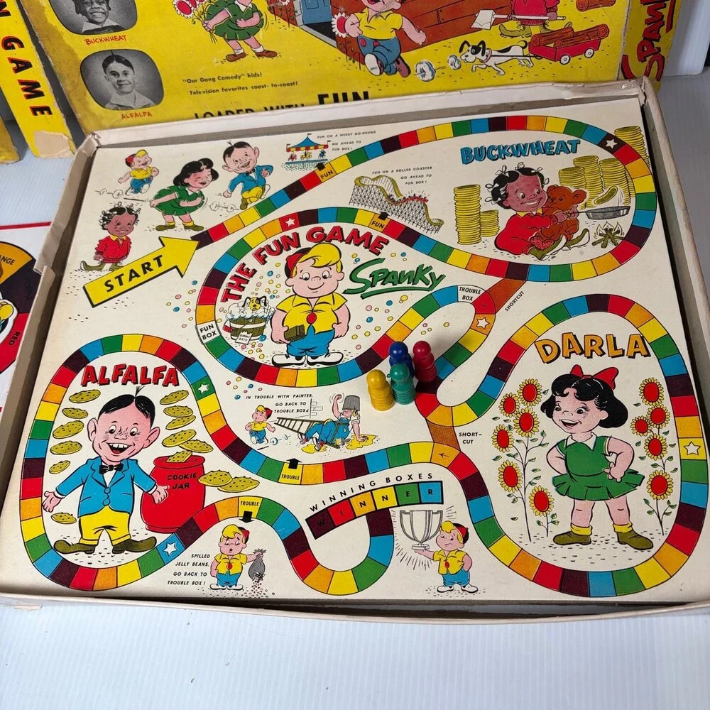 Vintage 1950s Spanky and His Rascals in the Fun Game Rare Board Game Complete